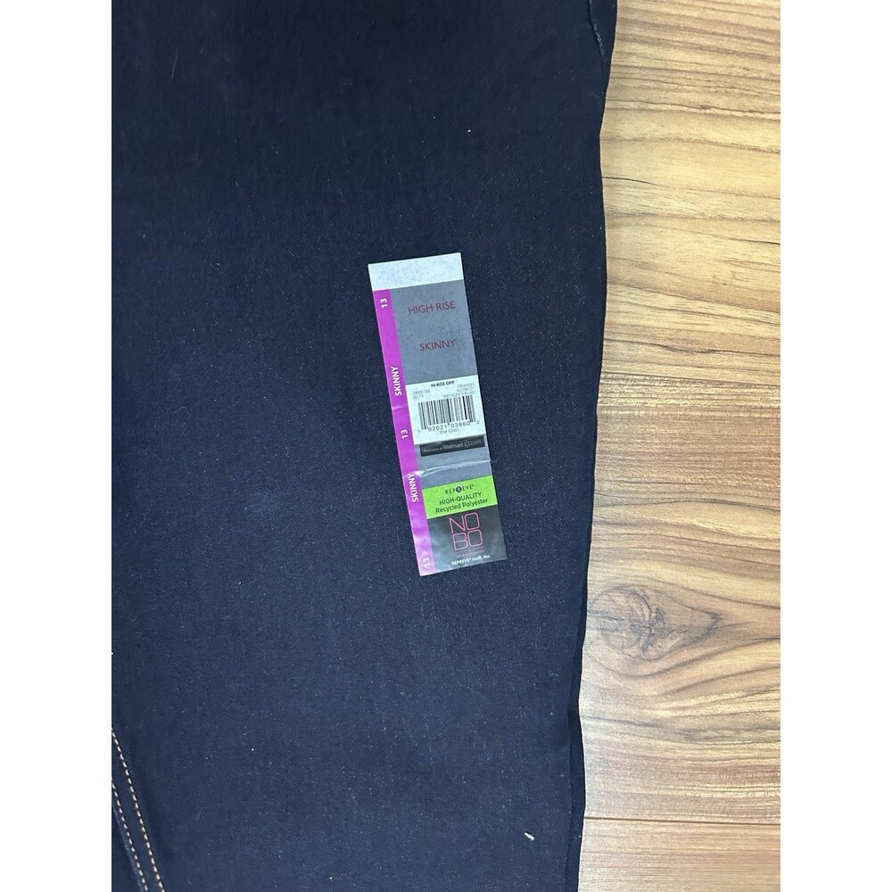 NOBO High Rise Skinny Jeans Size 13 NWT Dark Wash Stretch Denim Slim Y2K - Picture 3 of 9